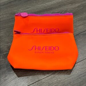 2/$10 Shiseido Orange Cosmetic Bag Set